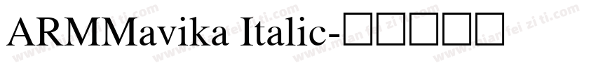 ARMMavika Italic字体转换